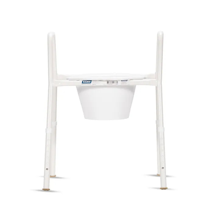 KCare Over Toilet Frame with Clip On Plastic Seat and Splash Guard - 465mm