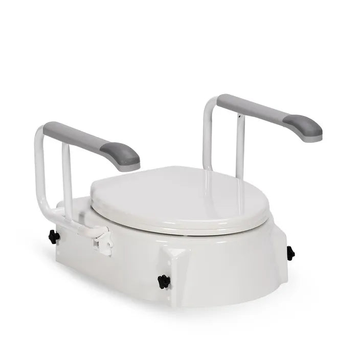 Toilet Seat Raiser with Swing Back Arms