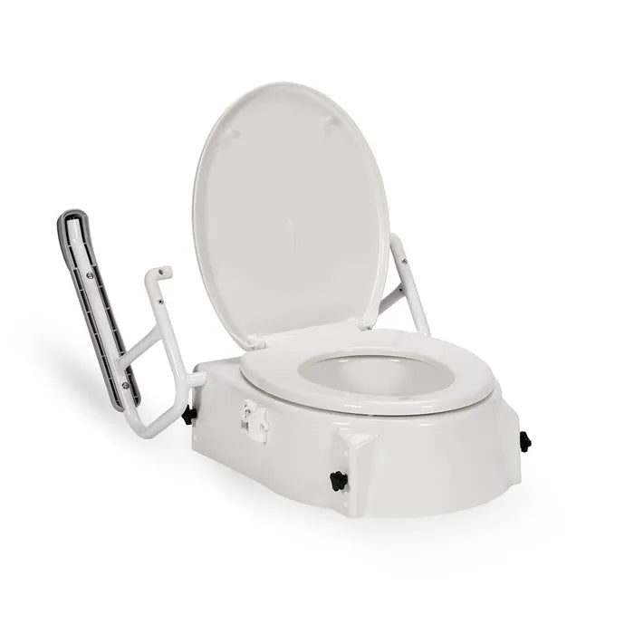Toilet Seat Raiser with Swing Back Arms